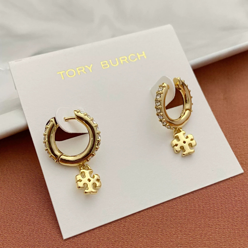 Tory Burch Initial Drop Metal Earrings